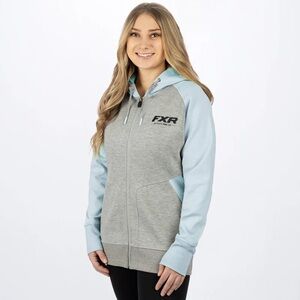 FXR Women's Hoodie in Light Blue and Gray BNWT
